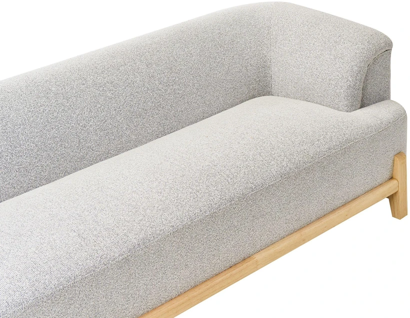 Beliani Trivietė sofa ALNOR šviesiai pilka