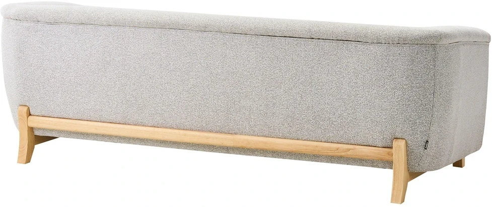 Beliani Trivietė sofa ALNOR šviesiai pilka