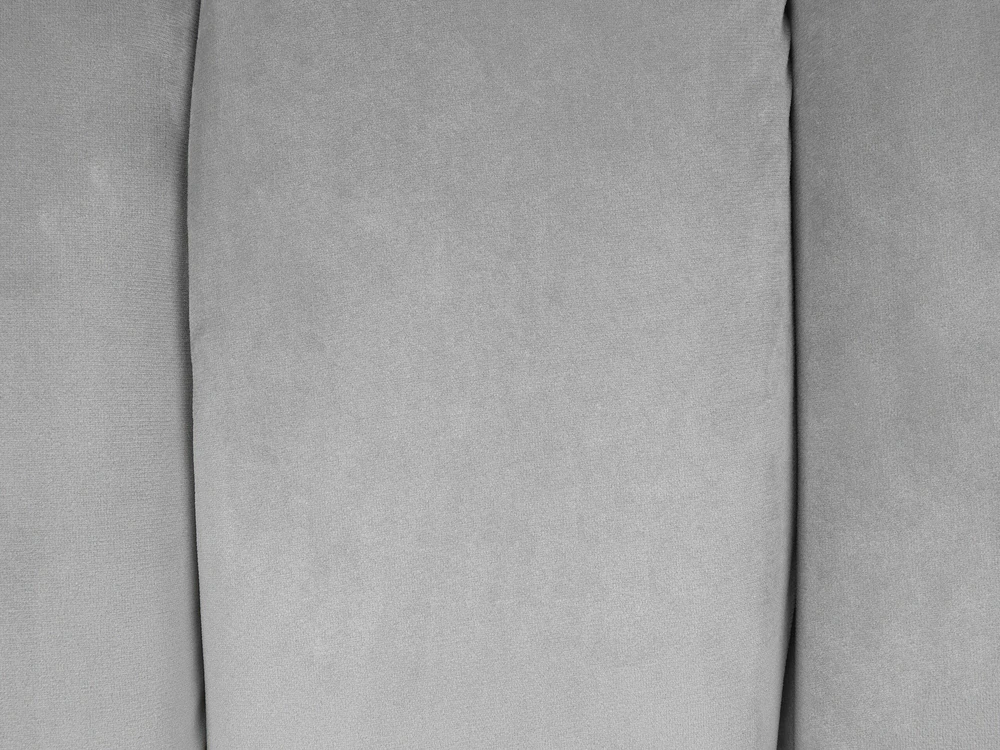 Beliani Trivietė sofa ALSVAG veliūrinė šviesiai pilka