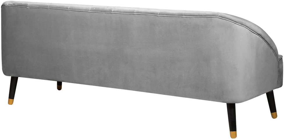 Beliani Trivietė sofa ALSVAG veliūrinė šviesiai pilka