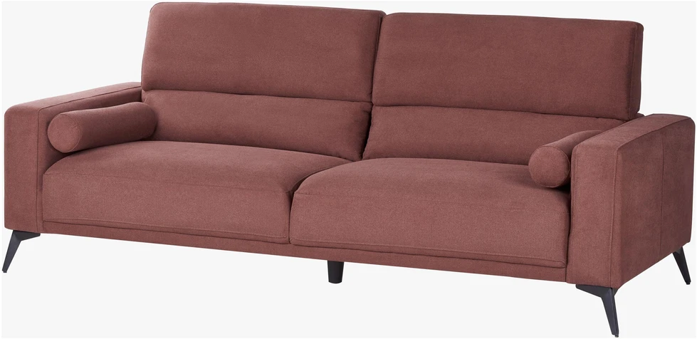 Beliani Trivietė sofa ANGE Burgundinė
