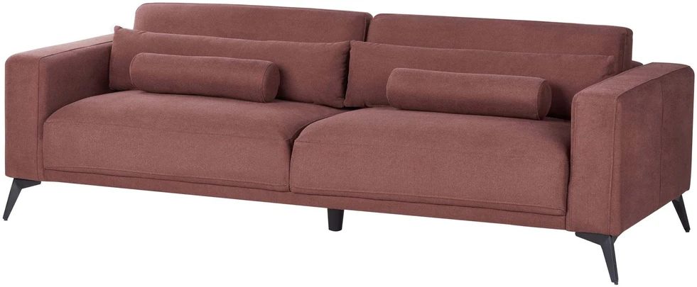 Beliani Trivietė sofa ANGE Burgundinė