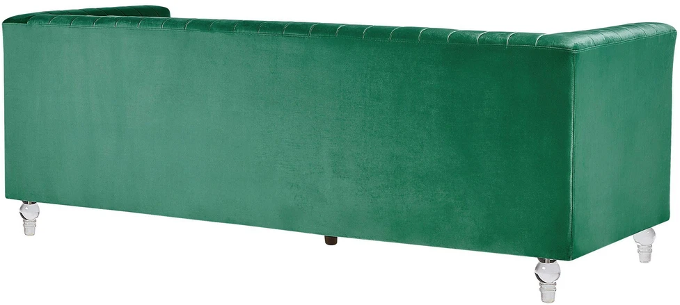 Beliani Trivietė sofa ARVIKA aksominė žalia