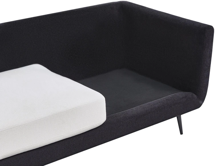 Beliani Trivietė sofa BOLGA juoda