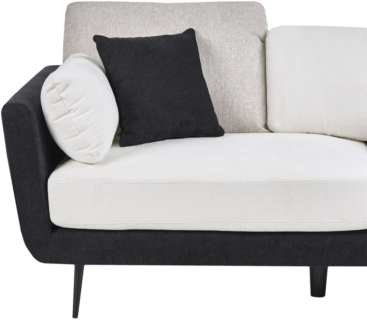 Beliani Trivietė sofa BOLGA juoda