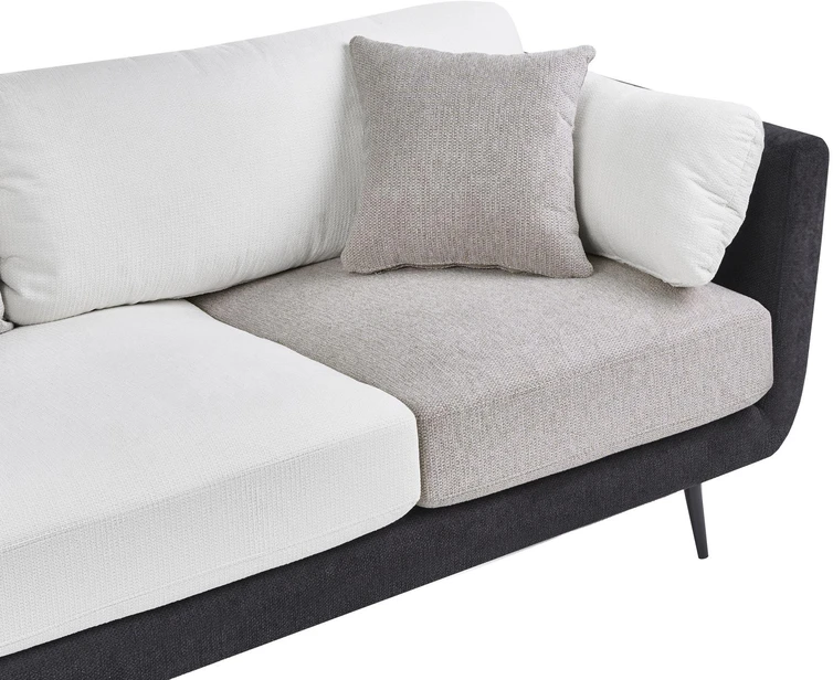 Beliani Trivietė sofa BOLGA juoda