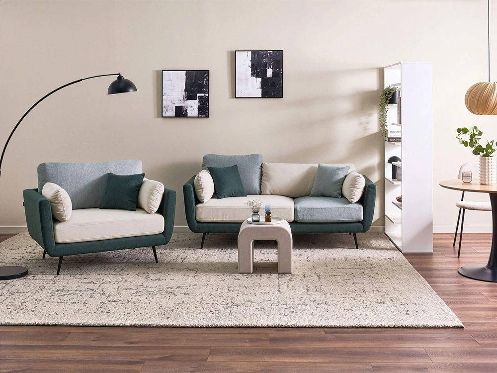 Beliani Trivietė sofa BOLGA žalia