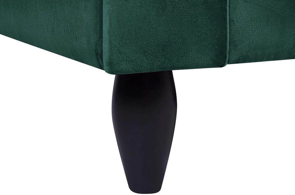 Beliani Trivietė sofa BORNHOLM, veliūras, tamsiai žalia