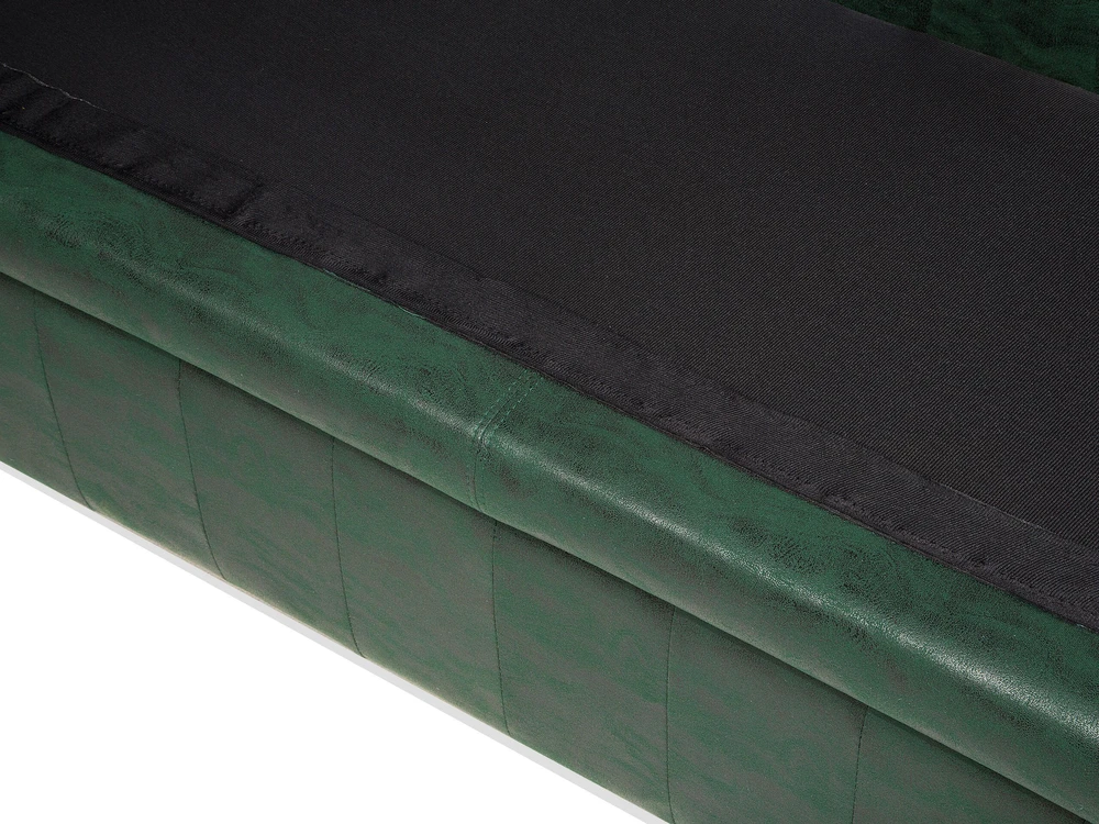 Beliani Trivietė sofa CHESTERFIELD iš ekologiškos odos, žalia