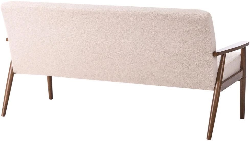 Beliani Trivietė sofa ESRUM Boucle tamsiai ruda/smėlio spalvos