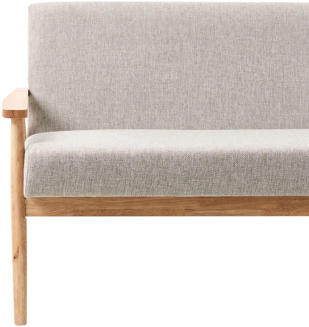 Beliani Trivietė sofa ESRUM šviesiai ruda / pilka