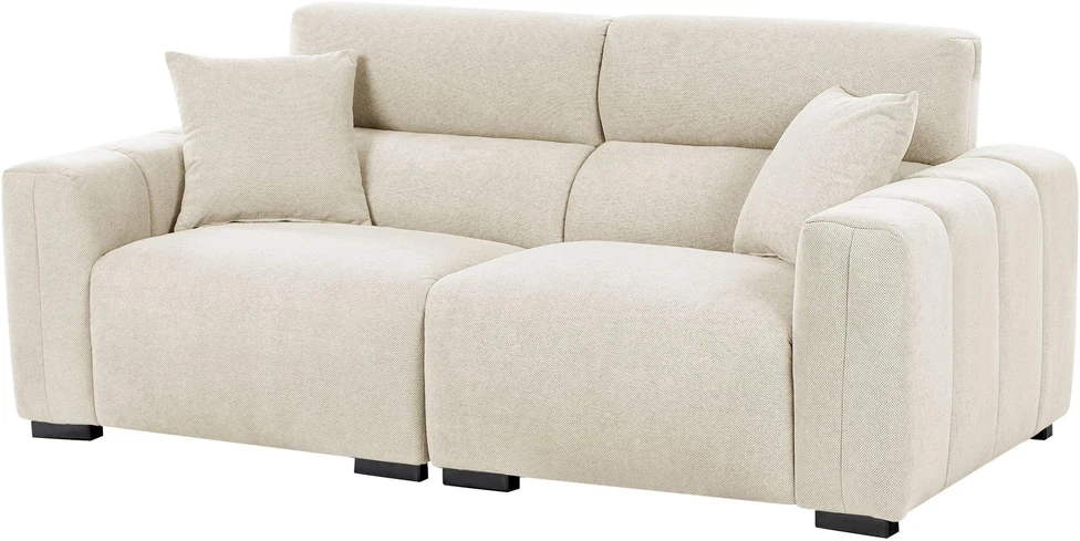 Beliani Trivietė sofa FAUSKAN šviesiai smėlio spalvos