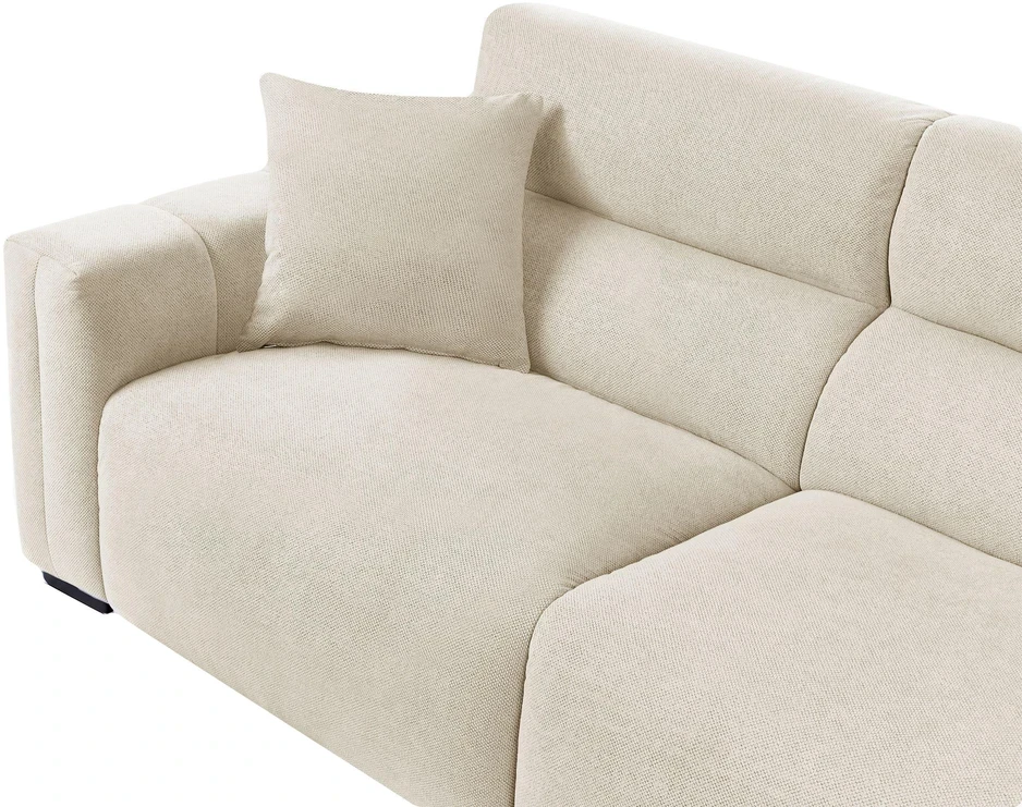 Beliani Trivietė sofa FAUSKAN šviesiai smėlio spalvos