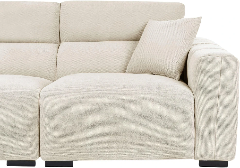 Beliani Trivietė sofa FAUSKAN šviesiai smėlio spalvos