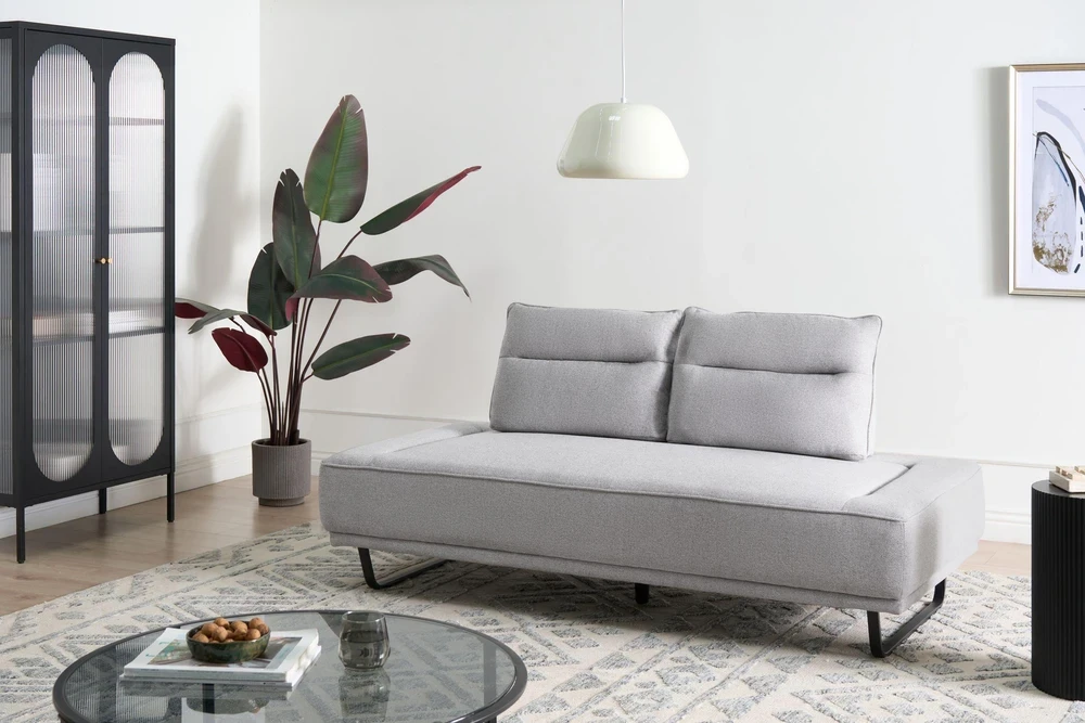 Beliani Trivietė sofa FAXEN pilka