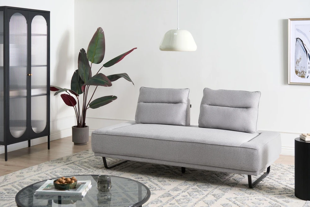 Beliani Trivietė sofa FAXEN pilka
