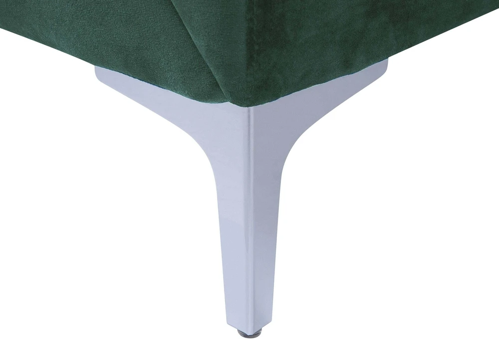 Beliani Trivietė sofa FENES, veliūras, tamsiai žalia