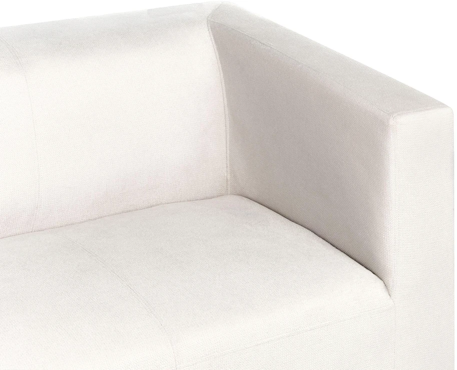Beliani Trivietė sofa FLORO, šenilas, balta