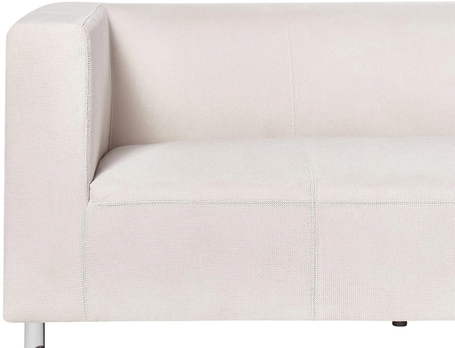 Beliani Trivietė sofa FLORO, šenilas, balta