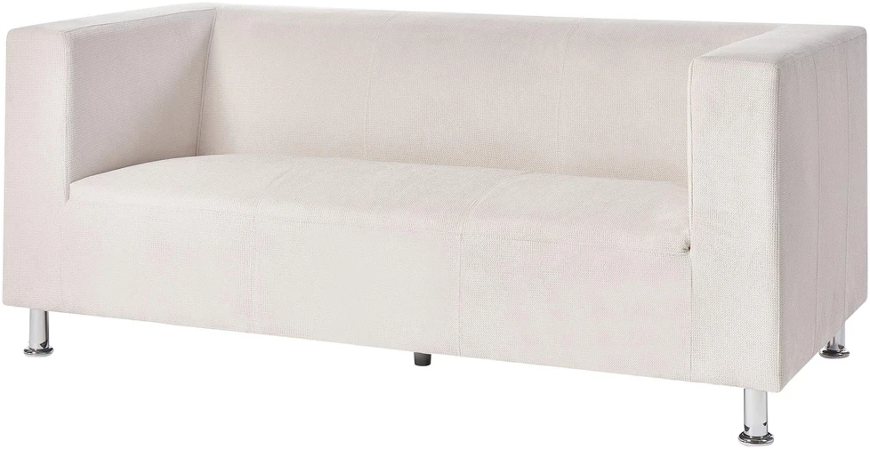 Beliani Trivietė sofa FLORO, šenilas, balta