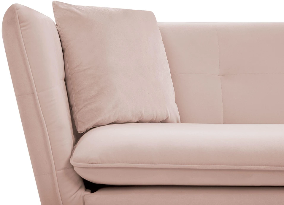 Beliani Trivietė sofa FREDERICA veliūrinė rožinė