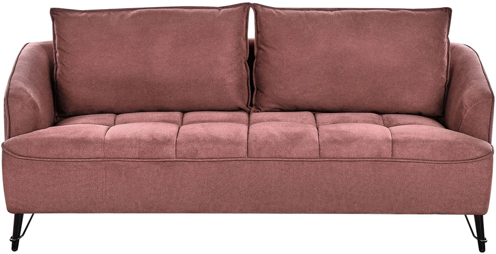 Beliani Trivietė sofa HOBRO burgundo spalvos