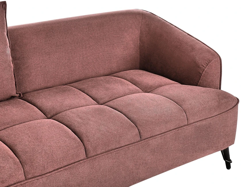 Beliani Trivietė sofa HOBRO burgundo spalvos
