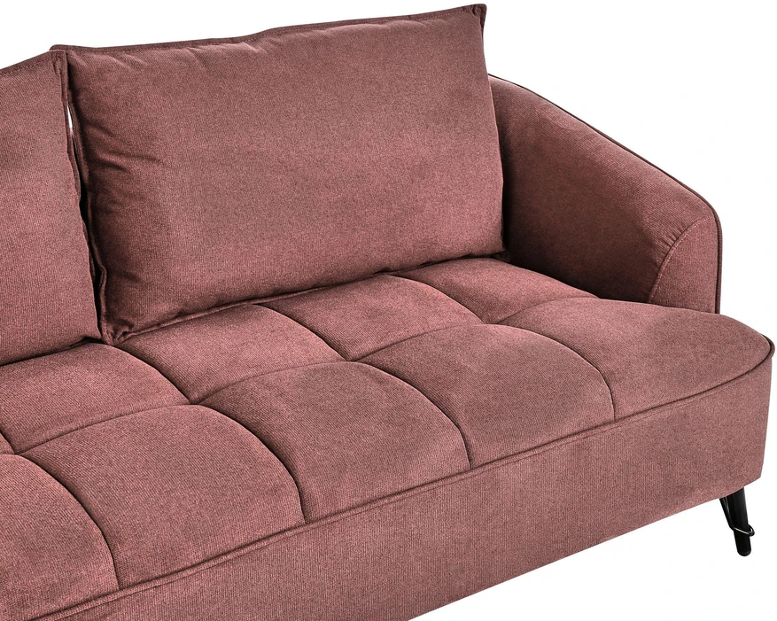Beliani Trivietė sofa HOBRO burgundo spalvos
