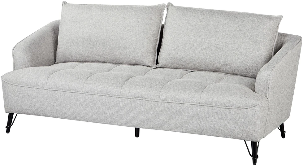 Beliani Trivietė sofa HOBRO šviesiai pilka