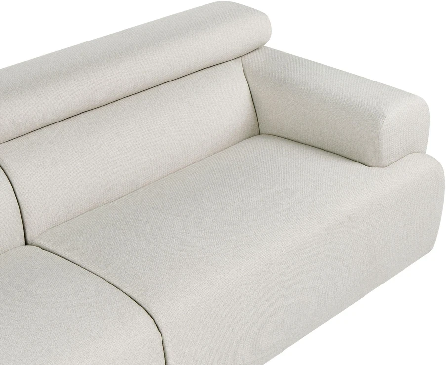 Beliani Trivietė sofa HOVDEN, kreminė balta