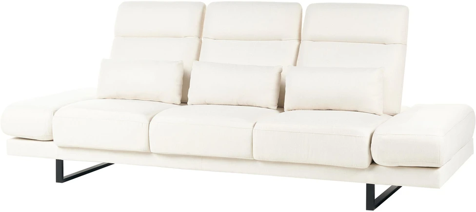 Beliani Trivietė sofa IKAST, kreminė