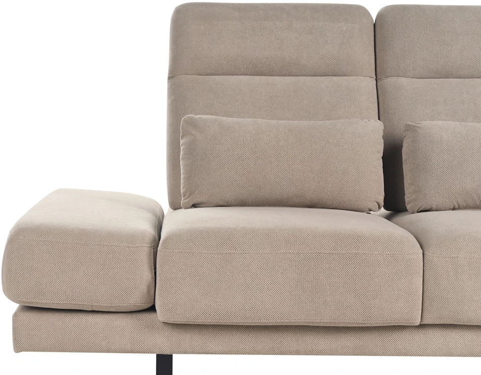 Beliani Trivietė sofa IKAST smėlio ir pilkos spalvos