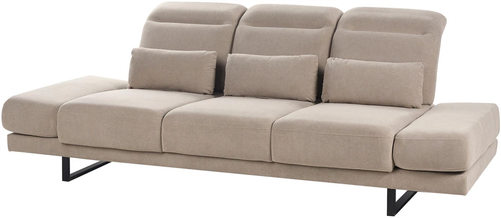 Beliani Trivietė sofa IKAST smėlio ir pilkos spalvos