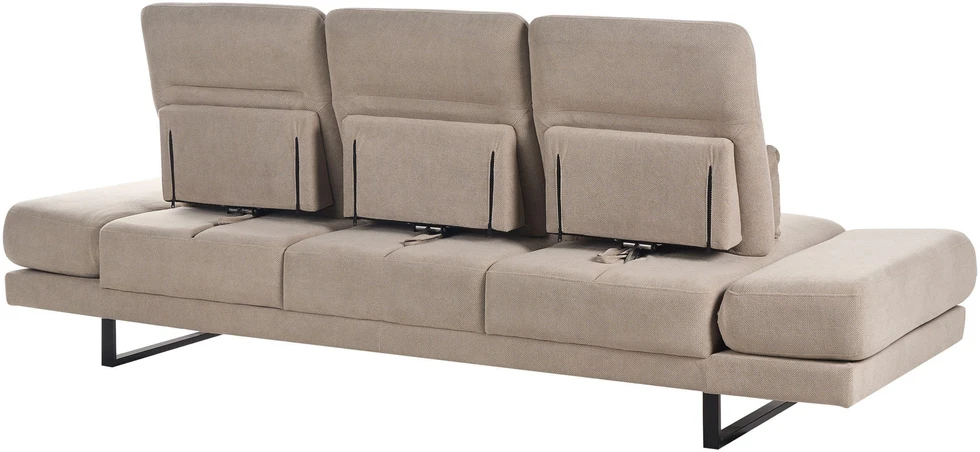 Beliani Trivietė sofa IKAST smėlio ir pilkos spalvos