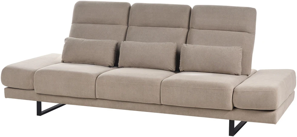Beliani Trivietė sofa IKAST smėlio ir pilkos spalvos