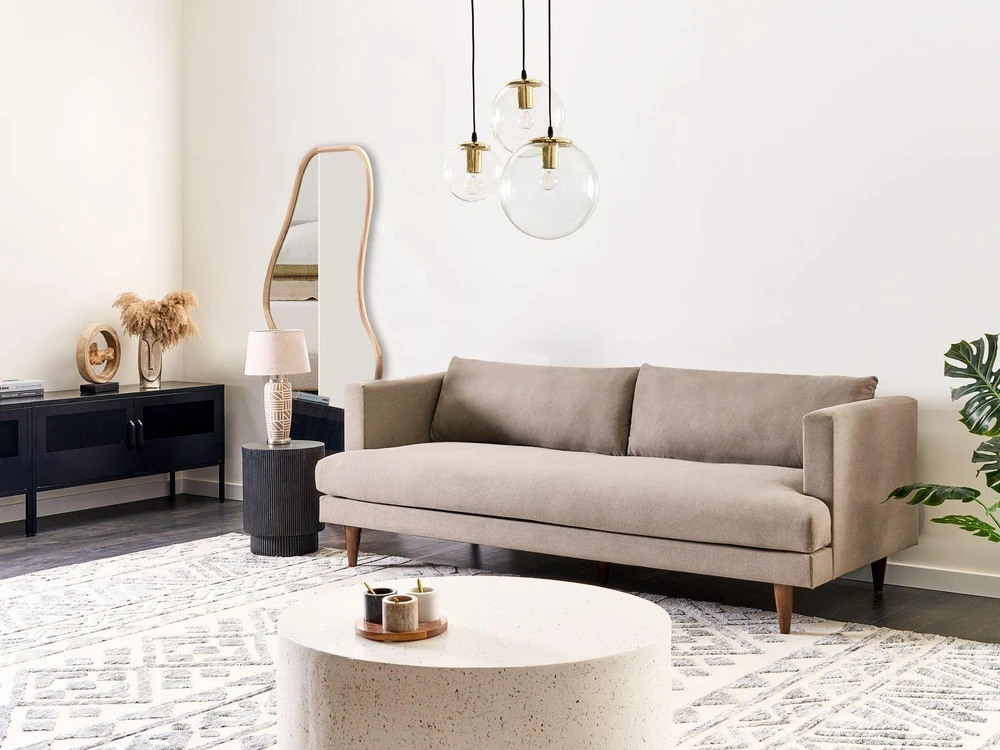 Beliani Trivietė sofa JARPEN šviesiai ruda