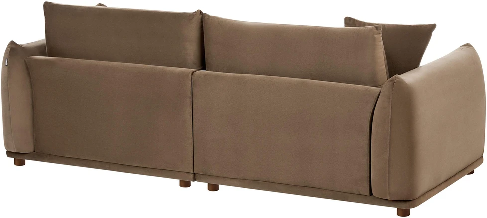 Beliani Trivietė sofa JUBEK, ruda, veliūrinė