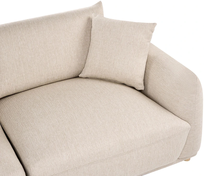 Beliani Trivietė sofa JUBEK, smėlio spalvos