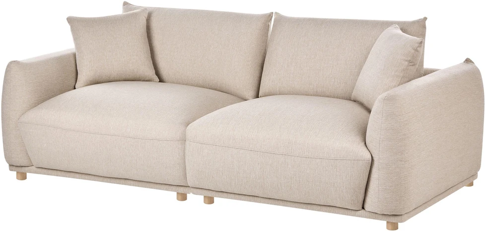 Beliani Trivietė sofa JUBEK, smėlio spalvos