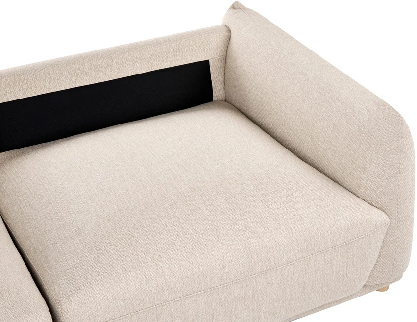 Beliani Trivietė sofa JUBEK, smėlio spalvos