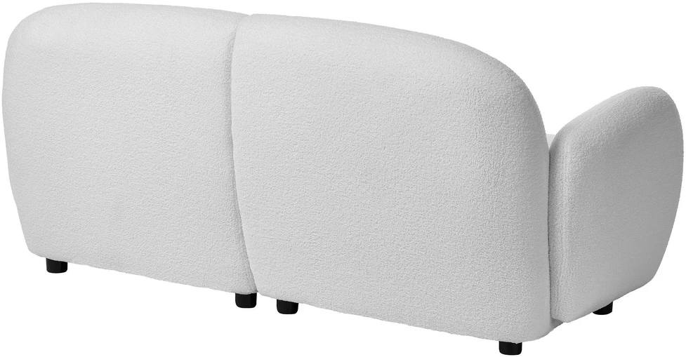 Beliani Trivietė sofa JULE Bouclé, sulaužyta balta