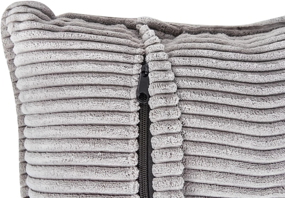 Beliani Trivietė sofa kampinė DOLVA, velvetinis audinys, šviesiai pilka, kairinė