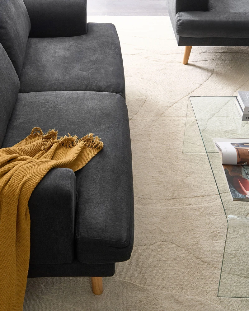 Beliani Trivietė sofa KILDAL juoda