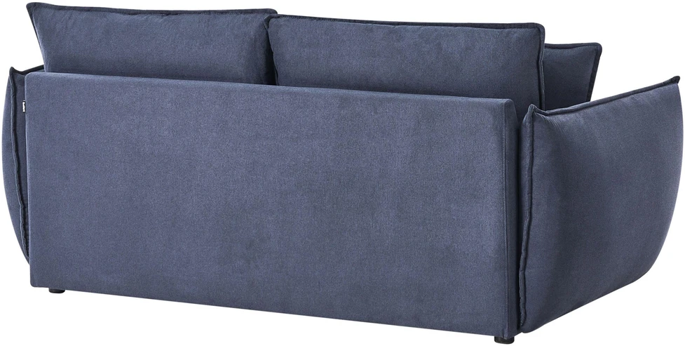 Beliani Trivietė sofa KUNES Tamsiai mėlyna