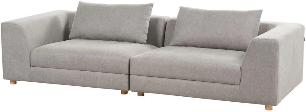 Beliani Trivietė sofa LERMON šviesiai pilka