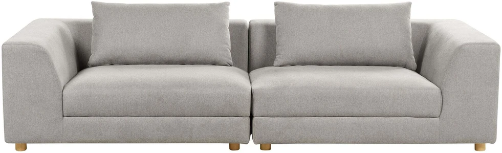 Beliani Trivietė sofa LERMON šviesiai pilka