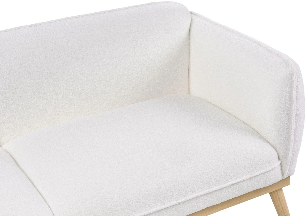 Beliani Trivietė sofa LJUNG, balta boucle