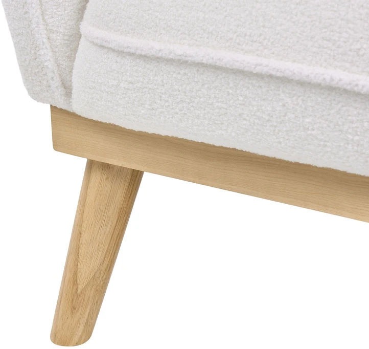 Beliani Trivietė sofa LJUNG, balta boucle