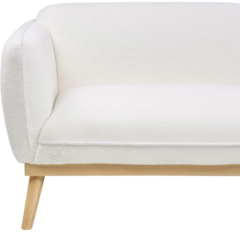 Beliani Trivietė sofa LJUNG, balta boucle