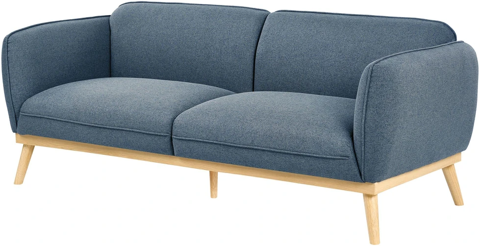 Beliani Trivietė sofa LJUNG, mėlyna